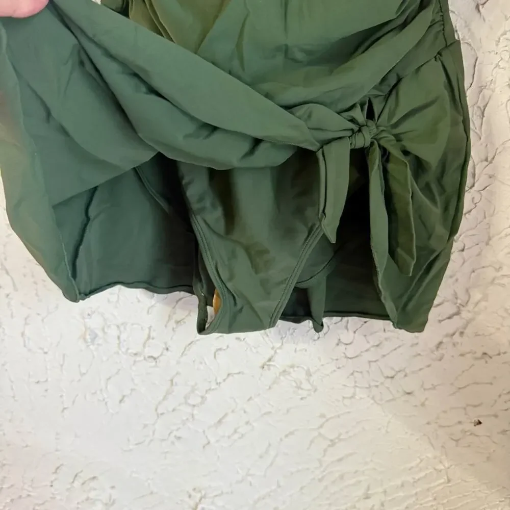 Chic Olive Green One-Piece Swimsuit - Picture 4 of 8